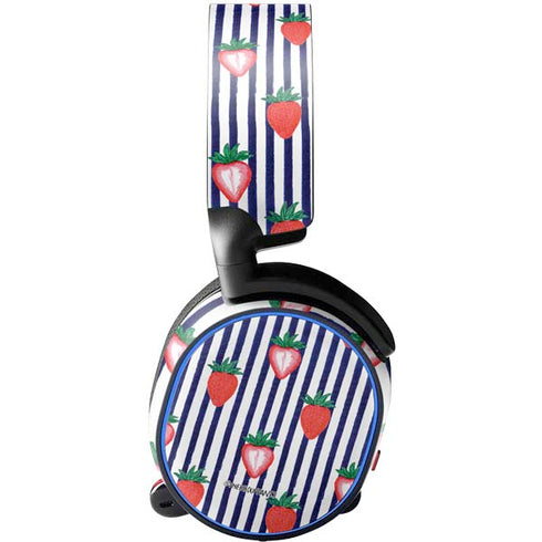 Bouffants and Broken Hearts Strawberries and Stripes SteelSeries Arctis 3 Skin